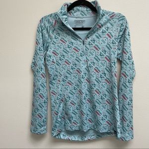 Patagonia capilene base layer mid-weight southwest print 1/4 zip women’s small